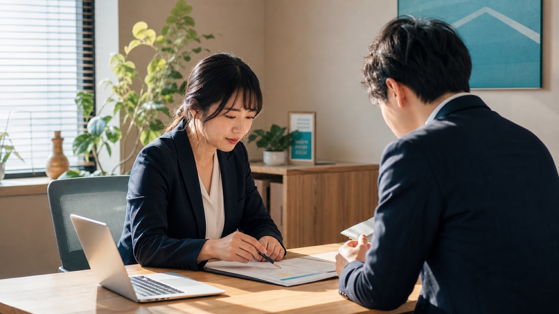 社会保険労務士による退職・失業給付金の個別相談の様子